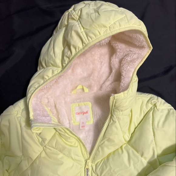 Cat & Jack highlighter green puffer - Picture 3 of 3